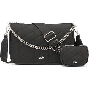 Bodhi Women's Black Silver Crossbody Bag with Zipper & Cotton Lining